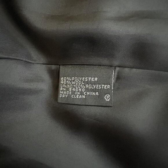 Anne Klein Blazer Jacket Cropped Gray 3/4 Sleeves Wool Blend Sz 8 - Picture 4 of 7